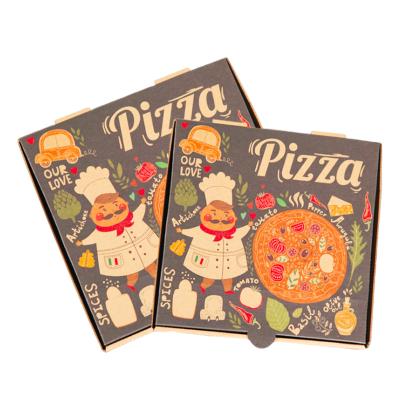 China Wholesale Recycled Materials Pizza Box Package Cardboard Supplier Custom Design Printed Bulk Cheap Pizza Packing Boxes With Logo for sale