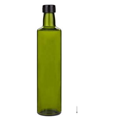 China Dark Brown Cooking Oil Cylinder Shape Olive Oil Glass Bottle 500ml 1000ml for sale