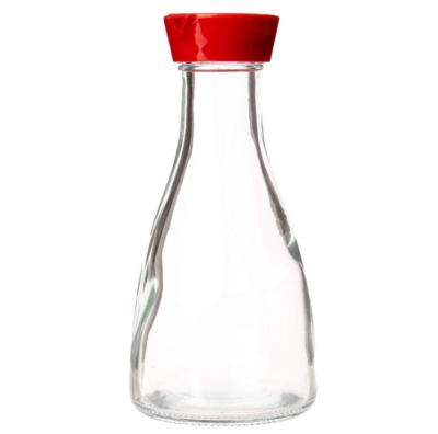 China Recyclable Clear Easy Pour Condiment Dispensers Glass Hole Cap 150ml Bulk for sale