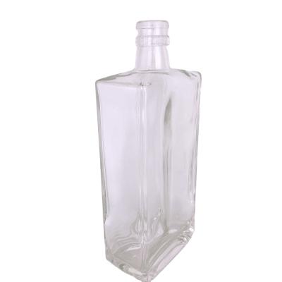 China Sustainable Clear Glass Bottles Screen Print With Aluminum Screw Seal Cap Food Grade for sale