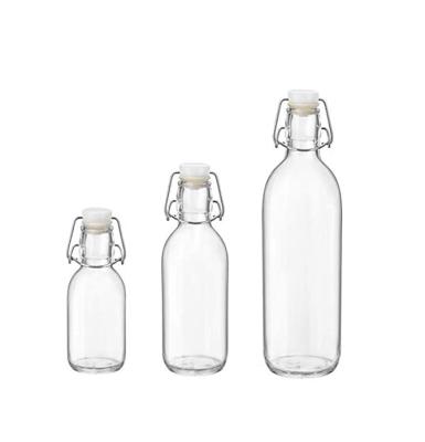 China Contemporary Empty 600ml Juniper Glass Bottles With Swing Top Seal for sale