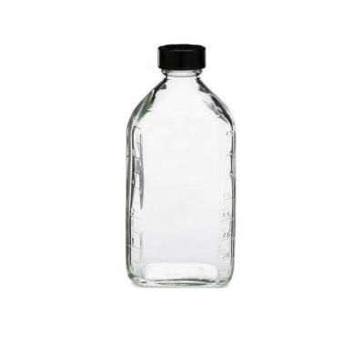 China 250ml Pharmaceutical Transparent Sterilized Glass Pharmaceutical Bottles With Rubber for sale