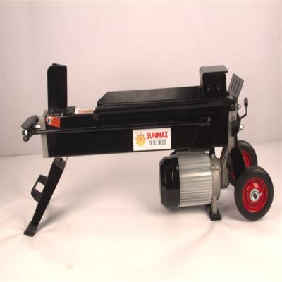 China Hotels Hydraulic Wood Cutting Machine Electric Wood Processor Log Splitter Firewood 8 Ton Portable Wood Splitter Movable for sale