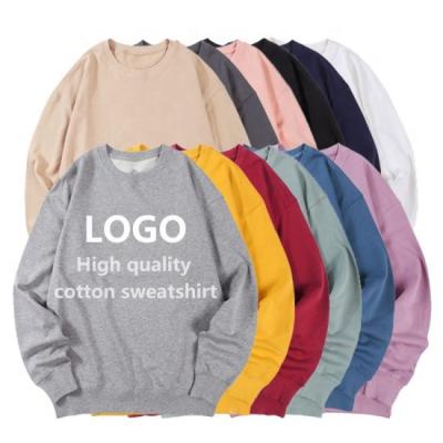 China OEM Custom Anti-Wrinkle Plus Size Crewneck Print High Quality Men's 100% Cotton Sweatshirt Pastel Hoodies Pullover Sweaters for sale