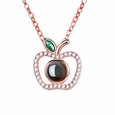 China New cute designing 100 languages ​​fruit necklace jewelry with high quality for sale