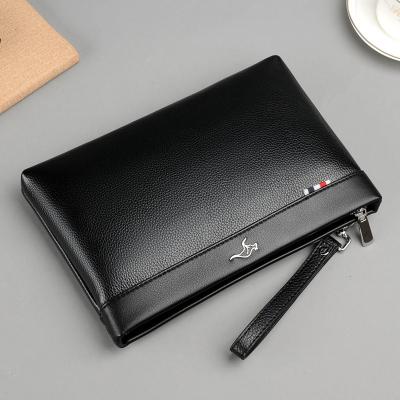 China Fashion Custom Leather Casual Men's Daily Use PU Clutch Bag Wallet Multifunctional Business Bag Large for sale