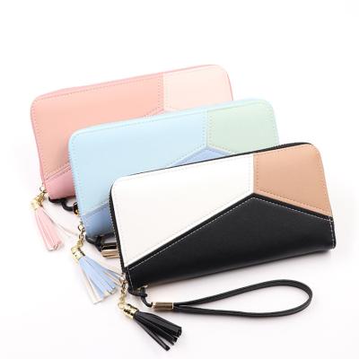 China 2021 Latest Fashion Women's Anti-theft Long PU Clutch Bag Customized Zipper Large Capacity Durable Wallet for sale