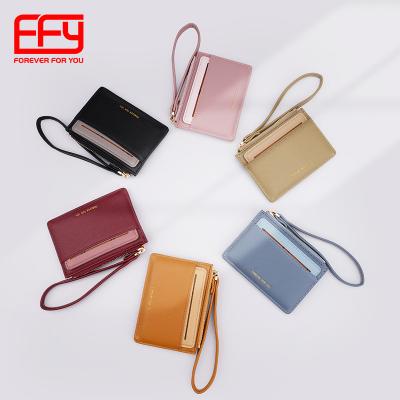 China None Wholesale Customized Fashion Ladies Clutches Card Holder Ladies PU Leather High End Wallets for sale