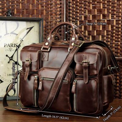 China ENGLAND STYLE Men's Fashion Shiny Leather Laptop Bag Large Capacity Briefcase Handbag Male Messenger Bag for sale