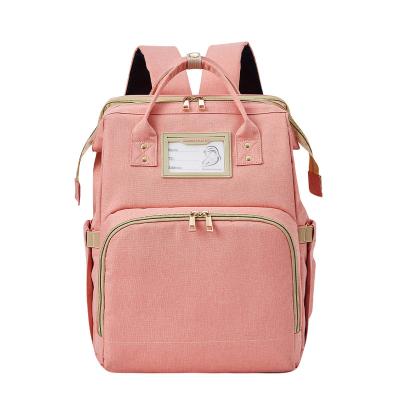 China Fasion Crib Diaper Bag USB Charging Customized Diaper Bags Multifunctional Waterproof Diaper Backpack for sale