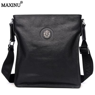 China 2021 New High Quality MAXINU Pop It Large Capacity Daypack Top Layer Luxury Leather Messenger Bag For Men for sale