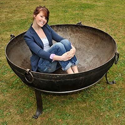 China Stored Wood / Large Charcoal Fired Fire Pit Steel Fire Bowl For Garden Patio for sale