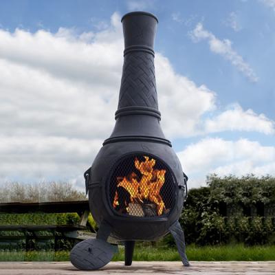 China Stored Garden Wood Burning Modern Steel Outdoor Fire Boiler Chimenea for sale