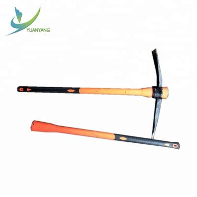 China Farm Steel Steel Pickaxe With Fiberglass Handle for sale