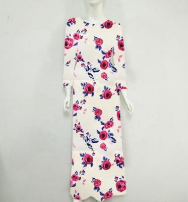 China Wholesale Women's Clothing Summer Anti-Static Flower Dress Printed Long Sleeve Maxi Dress for sale