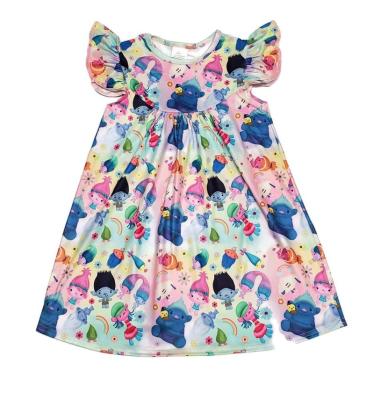 China Wholesales Baby Dress Breathable Cute Ruffle Pattern Dress Sleeveless Dress for sale