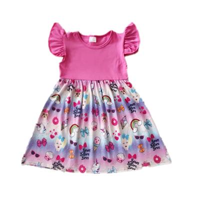 China Lovely Breathable Baby Summer Dress Kids Printed Dresses Latest Designs Cartoon Girls Sleeveless Dress Dress for sale