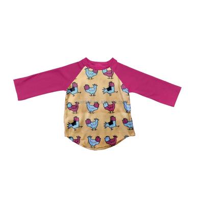 China Wholesale Bulk Pattern Baby Chicken Clothing Long Sleeve Long Sleeve T-Shirt for sale