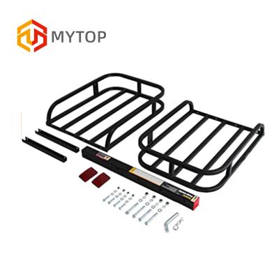 China Wholesale Hot Sale Carbon Steel /Aluminium Latest Design Aluminum Sliver Black Roof Car Luggage Rack For Universal for sale