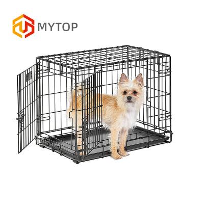 China Stocked Made In China Large Dogs Pet Heavy Duty Strong Metal Kennel And Medium Crate Dog Cage for sale