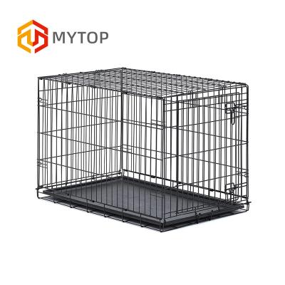 China Metal Stocked Heavy Duty Strong Kennel And Medium Large Crate Dogs Pet Playpen Rolls Dog Cage for sale