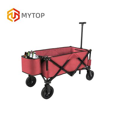 China Outdoor Micro Garden Storage Folding Beach Cart Folding Camping Trolley Utility Cart for sale