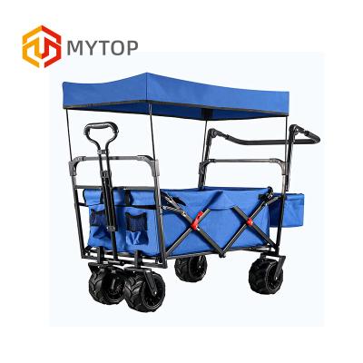 China Outdoor Folding Carry Beach Trolley Wagon Folding Wagon Folding Storage Camping Wagon for sale