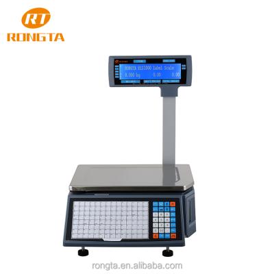 China 30kg Vegetable Label Printing Weighing Machine Price Width: 30~60mm for sale