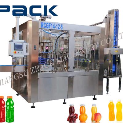 China Fully Automatic Food ZPACK Machine CE Fruit Juice Tea Filling Machine / Line For Soft Drink Plastic Bottle. for sale