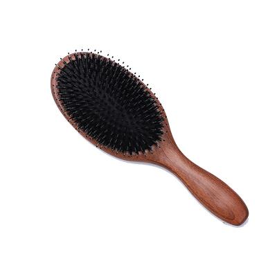 China Custom Paddle Private Label Handle Boar Bristle Soft Cushion Hair Brush For Women for sale