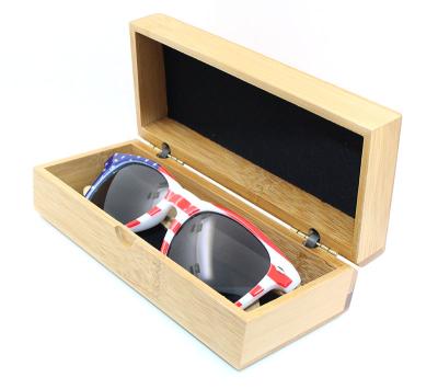 China Fashional Glasses Case Free Shipping High Quality Cubic Wooden Bamboo Sunglasses Cases Packaging Boxes for sale