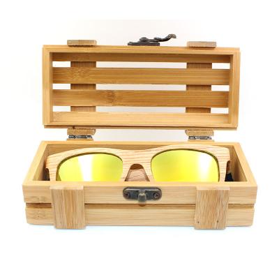 China Fashional Glass Crate China Wholesale Natural Handmade Wooden Eye Show Bamboo Crates for sale