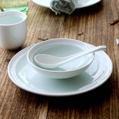 China Viable factory direct wholesale dinnerware sets contain ceramic dish and rice bowl, china tea cup, spoon for restaurant and hotel for sale