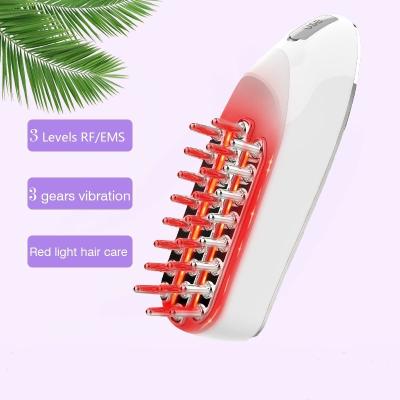 China Beauty Multifunction Equipment Scalp Vibrating RF EMS Massager Led Light Therapy Laser Hair Brush Comb for sale