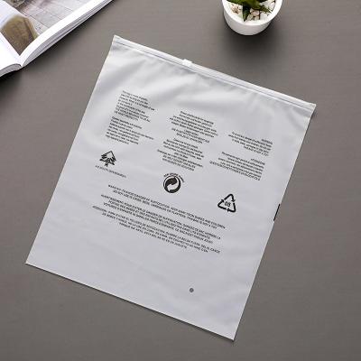 China Custom Recyclable Transparent Black Reusable Ziplock Bag For Clothes Packaging for sale