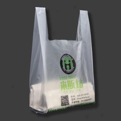 China Biodegradable Plastic Round Cassava Corn Starch Ads Biodegradable Messenger Bag for sale