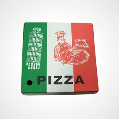 China Recyclable High Quality Plastic Rectangle Corrugated Cardboard Pizza Box Colorful for sale