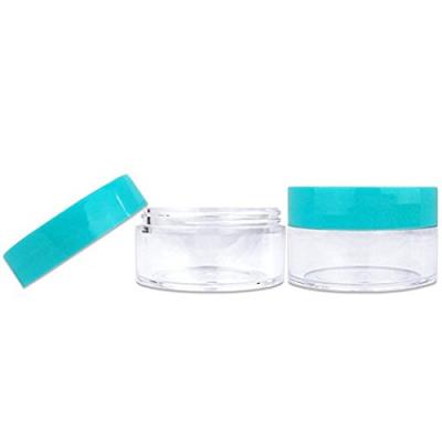 China Cosmetic Factory Direct Sale 2oz 3oz 4oz 5oz 8oz Food Cosmetic Jar With Teal Lid Clear PET Cosmetic Plastic Jar for sale