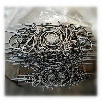 China Easily Assembled Decorative Wrought Iron Panel /Scrolls for Wrought Iron Staircase for sale