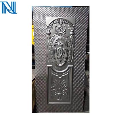 China Swing Exterior Door Skin Stamped Steel Sheet Embossed Steel Door Skin Steel Panel for sale