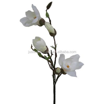 China Artificial Flower Spray Real Touch 83cmH Magnolia Spray For Indoor Decoration High Quality Artificial Flower for sale