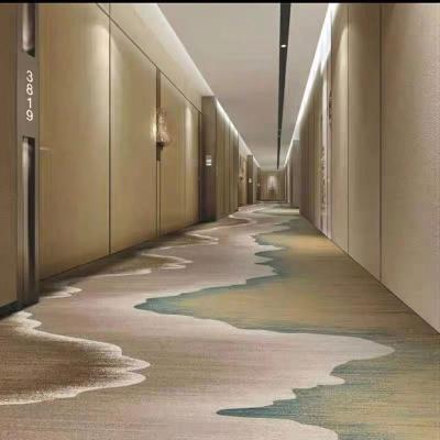 China Washable Customize Luxury Fireproof Hallway Corridor 5 Star Hotel Lobby Wall To Wall Carpet for sale