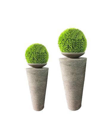 China Elegant Wholesale Flower Pots Backyard Decor Outdoor Fiberglass Plants Planters For Decor Hotel for sale