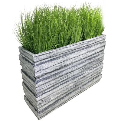 China Large Stable Elegant Fiberglass FRP Planters Outdoor Flower Pots For Wholesale for sale