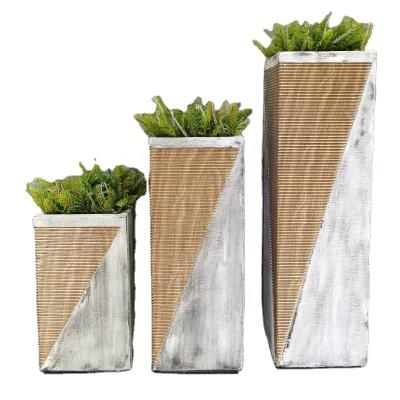 China CLASSIC FRP flower pots fiberglass factory special elegant popular pot wholesale for home decorations for sale