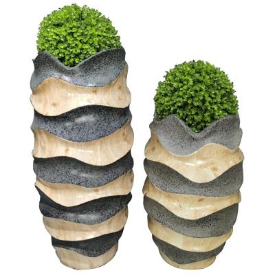 China Nordic Nordic Style Fiberglass Plant Pots FRP Home and Garden Flower Pot Indoor Planters for sale