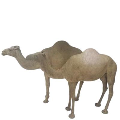 China Durable Camel Shape Price Backyard Around Classic Supermarket Hotel Flower Pots Street FRP Fiberglass Walking Flower Pot for sale