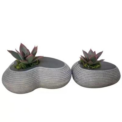 China Durable Nordic style indoor heart-shaped flower pot for decorative fiberglass flower pot for sale