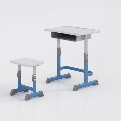 China Free Sample Modern Modern Classroom Furniture Metal High School Student Desk Writing Tables Kids Desk Chair Set for sale