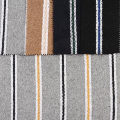 China Cloth Fabric Manufacturer Sale Antistatic Soft Polyester Stripe Fabric For Jacquard Overcoat for sale